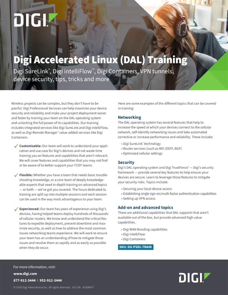 Digi Accelerated Linux (DAL) Training