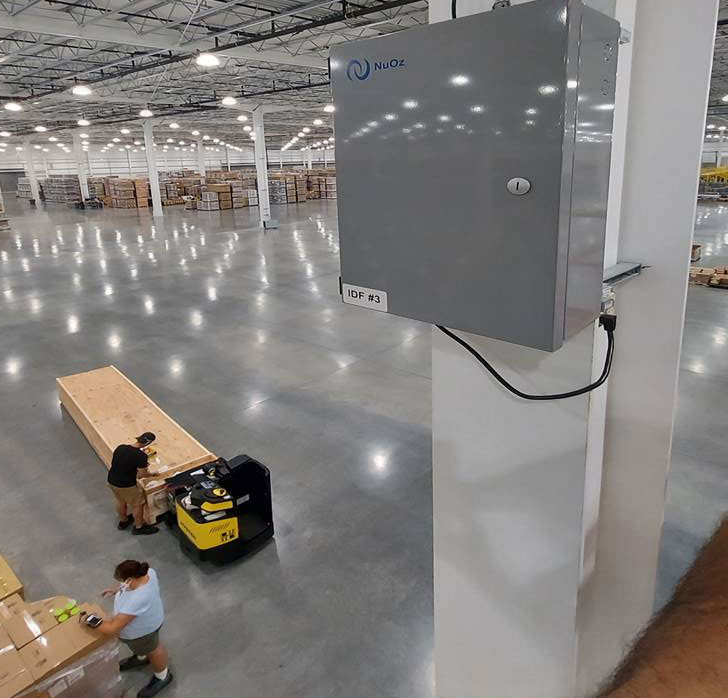 NuOz installation in a warehouse